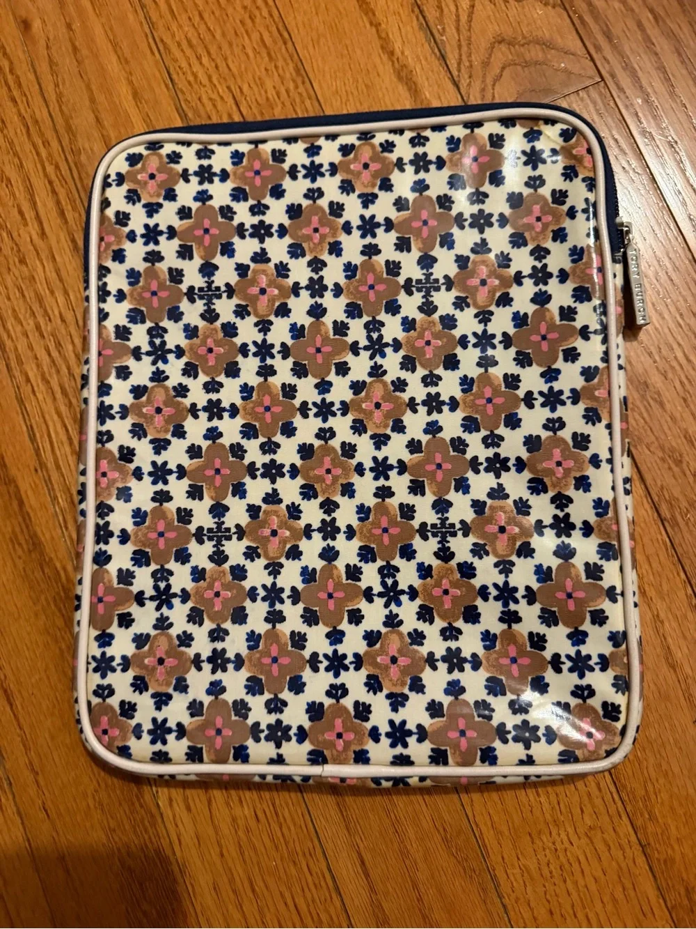 Tory Burch Floral Coated Canvas Tablet iPad Sleeve Pouch